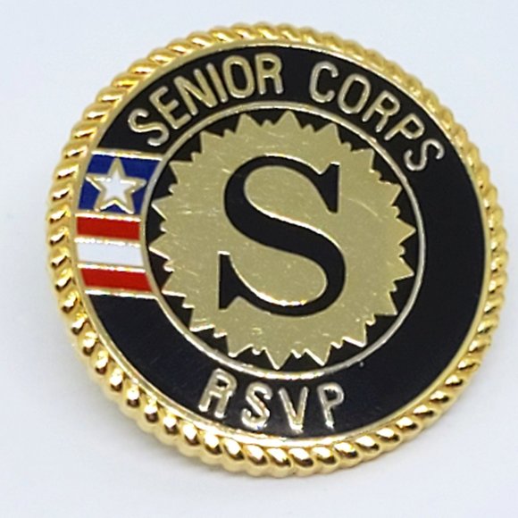 Senior Corps RSVP Lapel Pin Enamel Detail MARKED C. Sanders - Picture 1 of 9